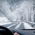 Driving on Snowy Road